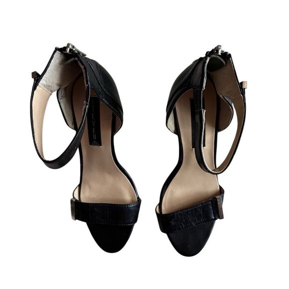 Steven by Steve Madden Women's Black Ankle Strap Open Toed Heel Sandals Size 8 - Picture 5 of 9